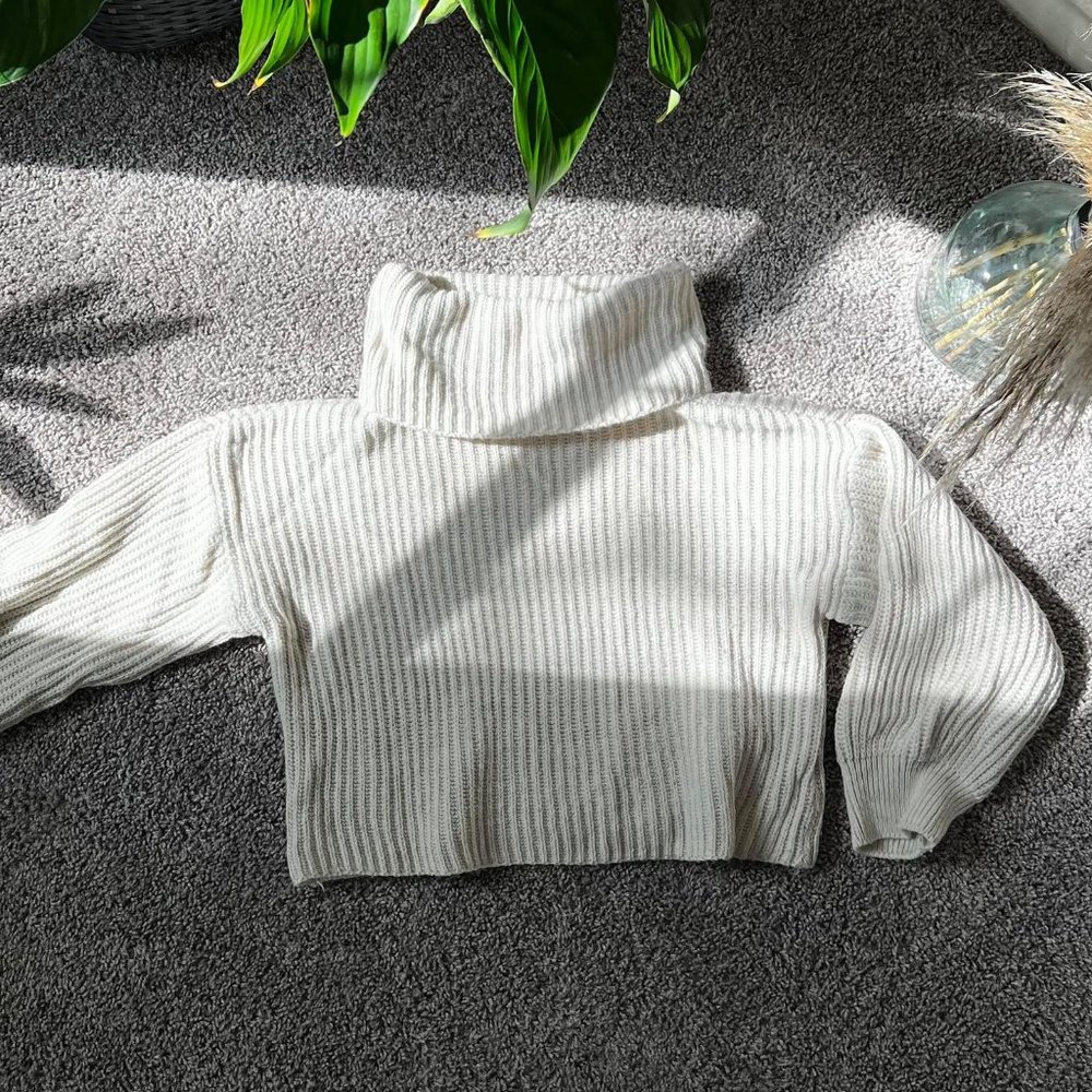 crop wide turtle neck